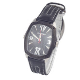 Chronotech Black Leather Dress Watch